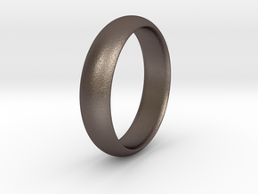 Wedding ring in Polished Bronzed Silver Steel