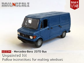 Mercedes-Benz 207D Bus (British N 1:148) in Smooth Fine Detail Plastic