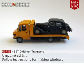 SET Oldtimer Transport (British N 1:148) in Smooth Fine Detail Plastic