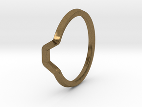 BETTER HALF Ring(HEXAGON), US size 3, d=14mm  in Natural Bronze: 3 / 44