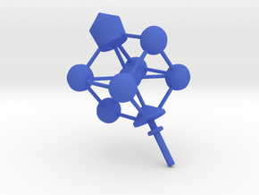 Dreidel Crystal Structure in Blue Processed Versatile Plastic