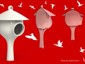 Nido | Birdhouse in White Natural Versatile Plastic