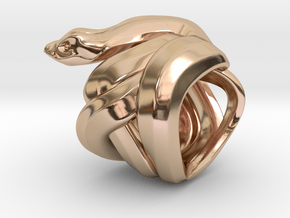 Snake No.1 in 14k Rose Gold Plated Brass