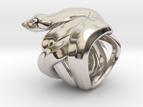 Snake No.1 in Rhodium Plated Brass