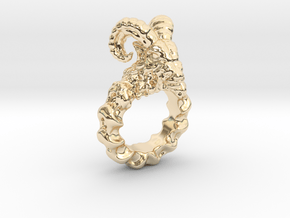 Ram Ring in 14k Gold Plated Brass