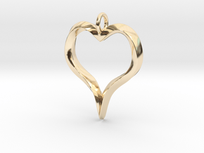 Twisted Heart pendant in 14K Yellow Gold