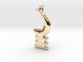 AKOBEN Symbol Jewelry Pendant  in 14k Gold Plated Brass