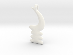 AKOBEN Symbol Jewelry Pendant  in White Processed Versatile Plastic