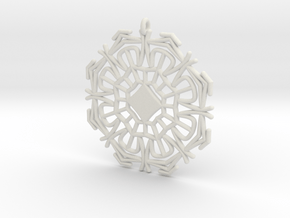 Cinderella Snowflake in White Natural Versatile Plastic