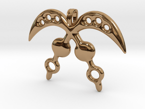 AKOFENA Symbol Jewelry Pendant  in Polished Brass