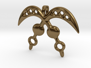 AKOFENA Symbol Jewelry Pendant  in Polished Bronze