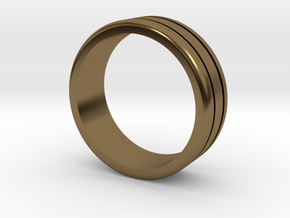 Classic wedding ring in Polished Bronze