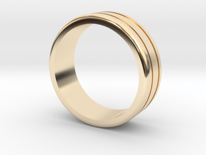 Classic wedding ring in 14k Gold Plated Brass