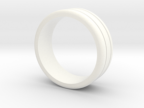 Classic wedding ring in White Processed Versatile Plastic