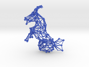 Capricorn Constellation Wireworks - 4cm in Blue Processed Versatile Plastic