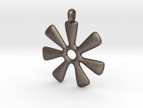 ANANSE NTONTAN Symbol Jewelry Pendant in Polished Bronzed Silver Steel