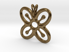 BESE SAKA Symbol Jewelry Pendant in Polished Bronze