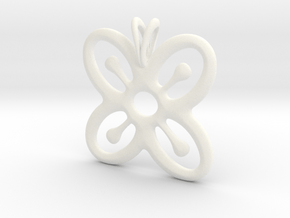 BESE SAKA Symbol Jewelry Pendant in White Processed Versatile Plastic