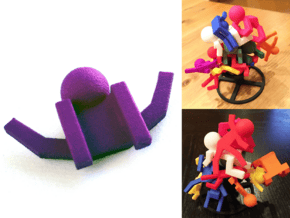 Board Game 'Tsumi Yoga' Block#6 in Purple Processed Versatile Plastic