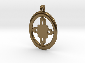 DAME DAME Symbol Jewelry Pendant in Polished Bronze