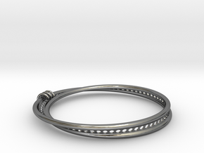 Möbius Snake Bracelet (Small) in Fine Detail Polished Silver
