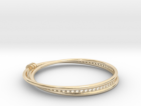 Möbius Snake Bracelet (Small) in 14k Gold Plated Brass
