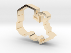 Train Engine Cookie Cutter in 14K Yellow Gold