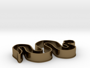 Snake Cookie Cutter in Polished Bronze