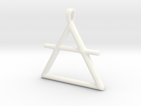 AIR Alchemy symbol Jewelry pendant in White Processed Versatile Plastic