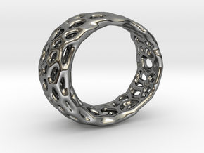 Frohr Design Radiolaria Ring in Fine Detail Polished Silver