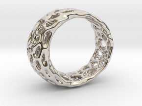 Frohr Design Radiolaria Ring in Rhodium Plated Brass