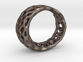 Frohr Design Radiolaria Ring in Polished Bronzed Silver Steel