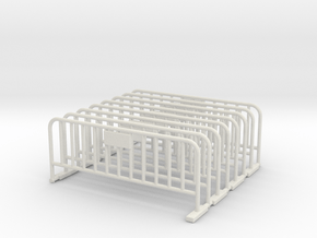 Barrier 01 (portable fence). O Scale (1:48) in White Natural Versatile Plastic