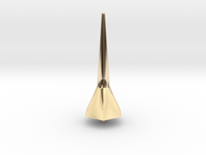 Hexa Tower Spike Scale Part in 14k Gold Plated Brass