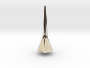 Hexa Tower Spike Scale Part in Rhodium Plated Brass