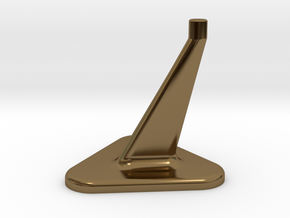 Model Stand / 3mm diameter on top in Polished Bronze