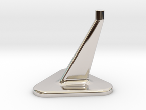 Model Stand / 3mm diameter on top in Rhodium Plated Brass