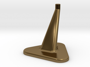 Model Stand / 3mm diameter on top / Hollowed 0,8mm in Polished Bronze