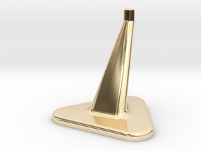 Model Stand / 3mm diameter on top / Hollowed 0,8mm in 14k Gold Plated Brass