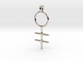 BRASS Alchemy Jewelry Symbol Pendant in Platinum