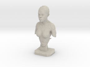 Female Bust Print 001 in Natural Sandstone