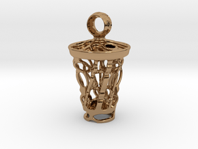tritium: Witch Lantern vial pendant keyfob in Polished Brass