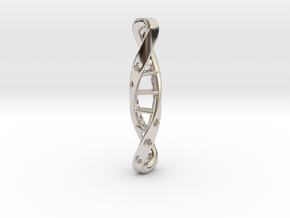 tritium: Dna Supported vial keyfob pendant in Platinum