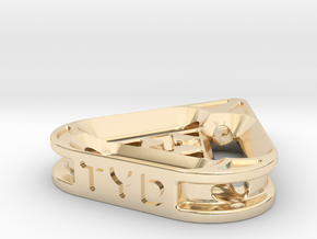 tritium: TriRad pendant in 14k Gold Plated Brass