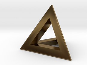 Tetrahedron 18mm in Polished Bronze