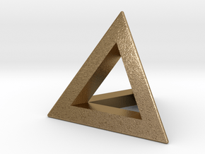 Tetrahedron 18mm in Polished Gold Steel