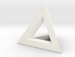 Tetrahedron 18mm in White Processed Versatile Plastic