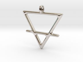 EARTH Alchemy Jewelry Symbol Pendant in Platinum