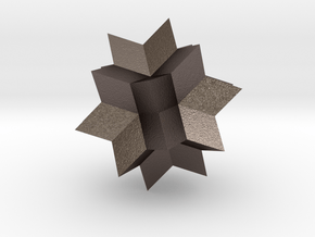 Wolfram|Alpha Spikey in Polished Bronzed Silver Steel: Small