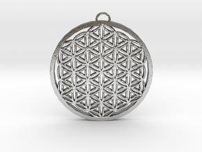 Flower of Life (Large) in Natural Silver